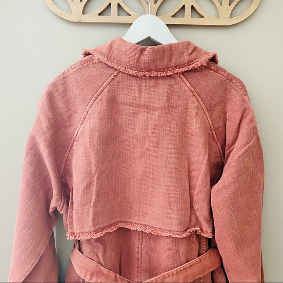 Free People Kelly Trench Coat Rose Sz XS/S - Picture 12 of 14